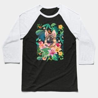 Tropical Tan German Shepherd Dog 2 Baseball T-Shirt